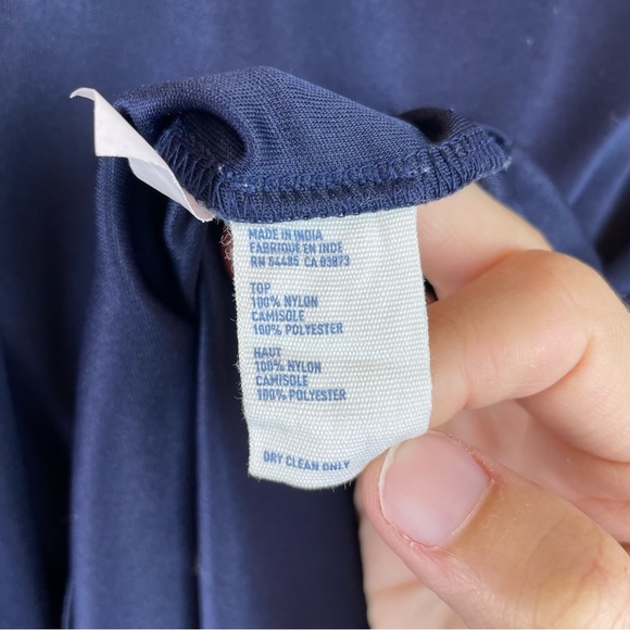 American Eagle Outfitters Navy Blue Beaded Sheer Floral Dress Women XL - Picture 8 of 11